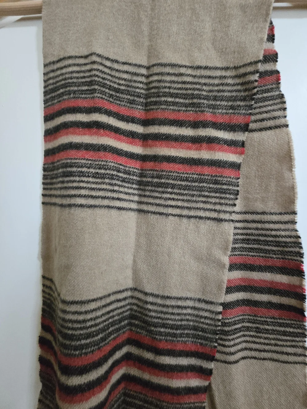 Eddie Bauer Taupe Knit Scarf with Logo Tag
